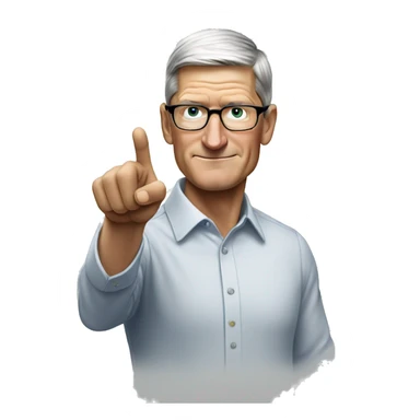 Tim Cook pointing  sticker