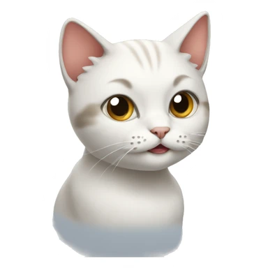 Cat with a how sticker