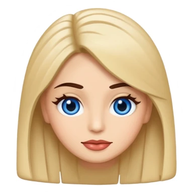 Memoji piel morena ojos cafés cabello largo color azul con esté 🖕🏻emoji sticker