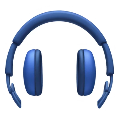 Dark blue apple headphones  sticker