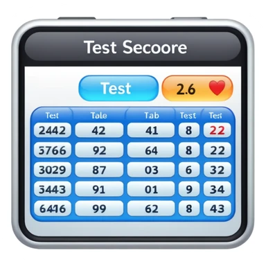 test score (table) sticker