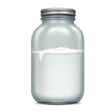 Jar full of a White liquid sticker