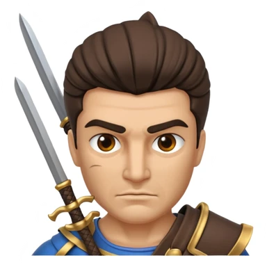 crea a un guerrero griego estoico, muy musculoso 3d sticker