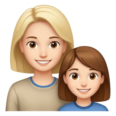 smiling girl with boy indoors sticker