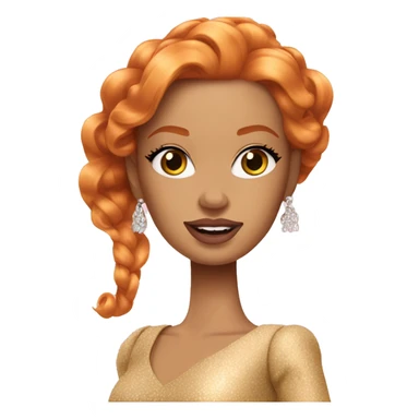 glamorous ginger barbie  sticker