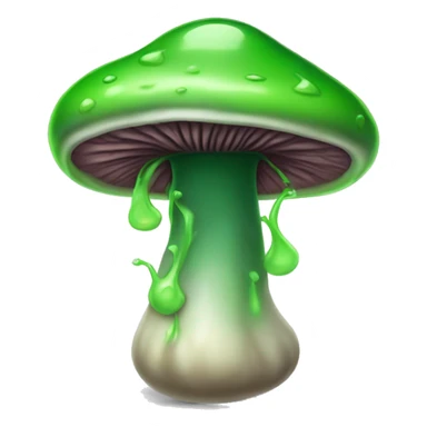 toxic green gooey slimey mushroom  sticker