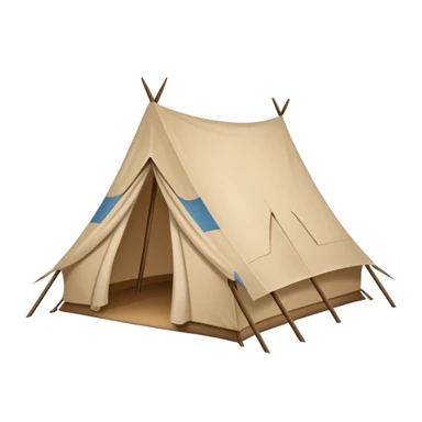 simple nomadic tent, desert background sticker