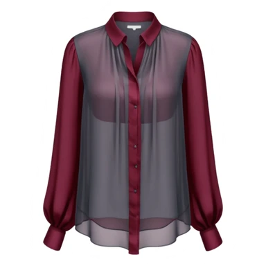 Dark grey and burgundy translucent womens blouse sticker