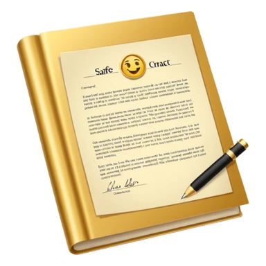Professional safe guarantee contract golden paper signed sticker