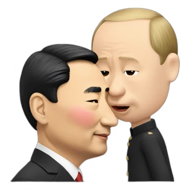 putin kissing xi jinping sticker