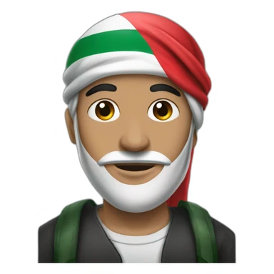 muslim men Palestine flag sticker