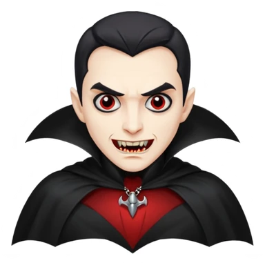 Vampire dracula – Pale figure with fangs and cape sticker