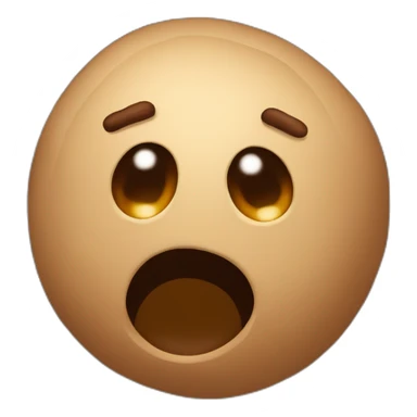 a coffee bean, looking upward with a grief-stricken face, asking "WHY??!??!!" sticker