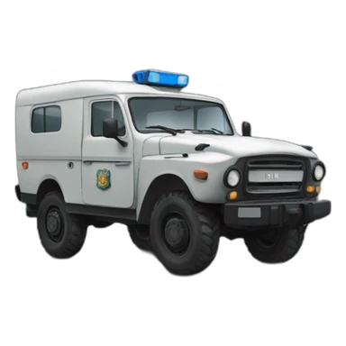 Russian police UAZ sticker