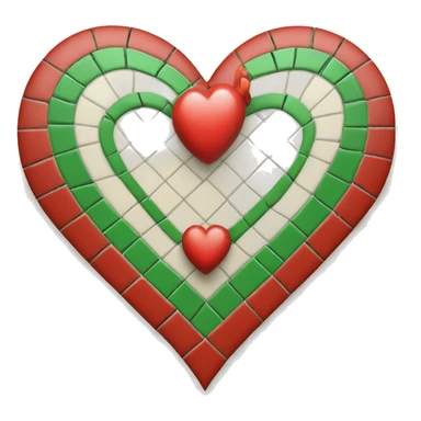 Just a simple Christmas heart with red and green tiles sticker