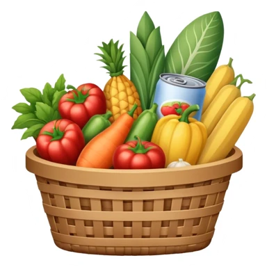 basket of grocery items impacted by tariffs sticker