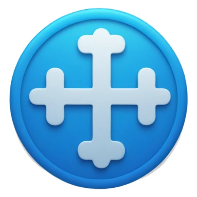 A blue circle with a check mark sticker