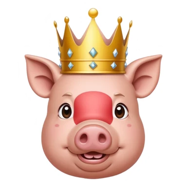 Me gustaría crear un cerdito con corona encima de el nombre yeicobvalentino que sea elegante para logo de mi granja sticker