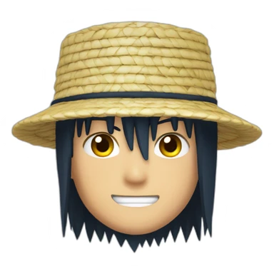 Naruto avec son chapeau de paille sticker
