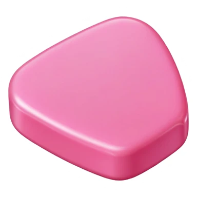 a piece of bright pink bubble gum, chewy candy, pink chewing gum sticker
