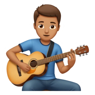 man playing guitar sticker