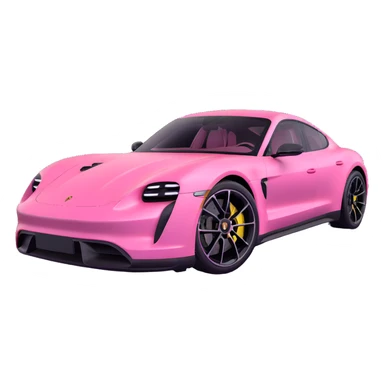 pink porsche taycan electric sports car sticker