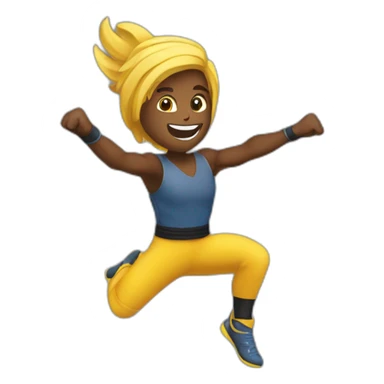 Ninja Warrior Athlete jumping sticker