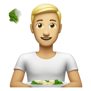 vegetarian eating tofu sticker