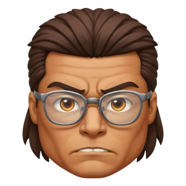 Glasses-Wearing wild Warrior bust sticker
