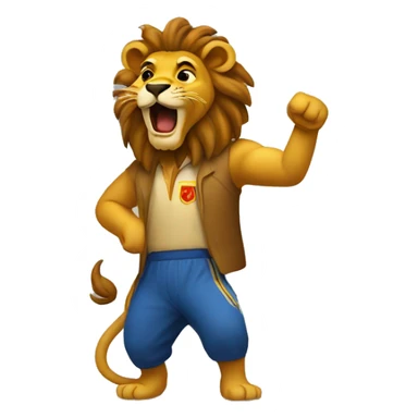 Un León sacando la lengua  sticker