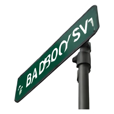 street sign that says badboyseven sticker