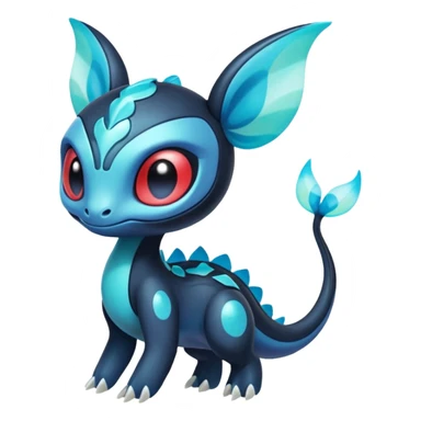 Iridescent Translucent Bioluminescent Diaphanous Meloetta-Salamence-Stitch-Toothless-Fakémon-creature-hybrid sticker