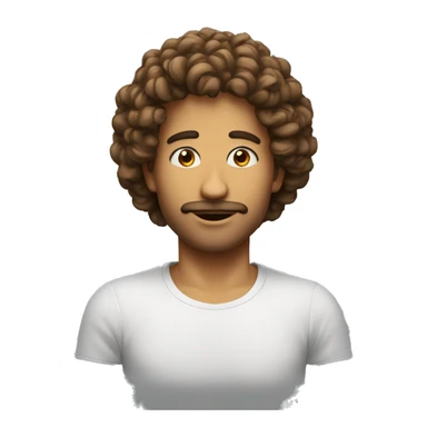 Un gars avce les cheveux bouclés  sticker