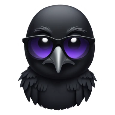 Raven with sunglasses on sticker