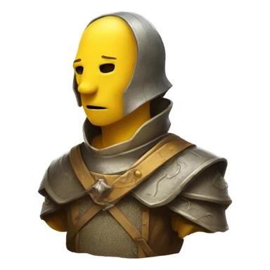 medieval fantasy rpg head relaxing yellow person sticker