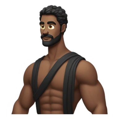 Homme noir musclé qui fait la pose d’un dieu grec  sticker