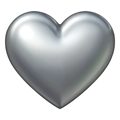 Chrome heart sticker