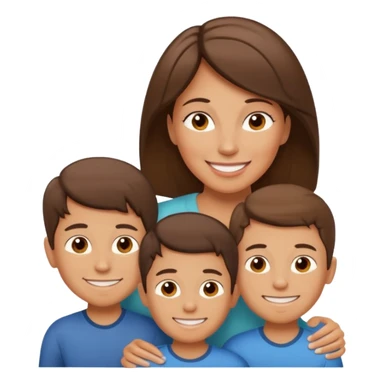 Exhausted Light brunette fit mom with 3 sons sticker