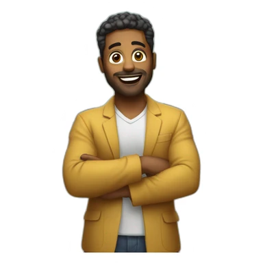 culturista posando sorprendido sticker