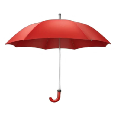 Loupe sur une rouge parapluie sticker