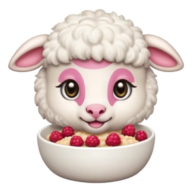 Lamb with oatmeal and berries sticker