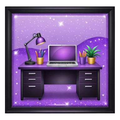 Purple Glitter office sticker