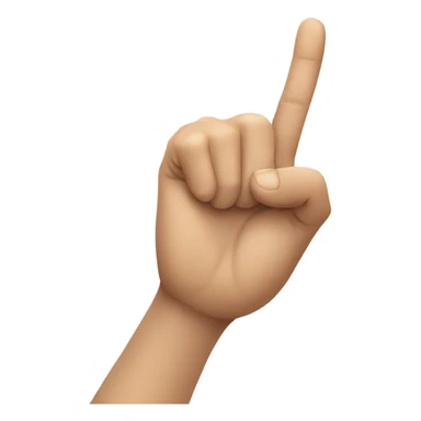 Hand with bent middle & index finger sticker