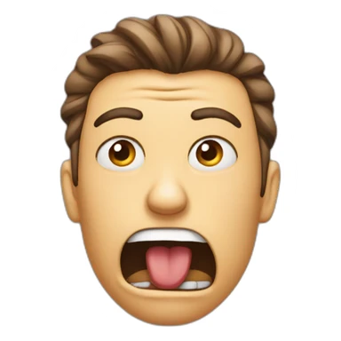 Hand on mouth expressing shock angry sticker