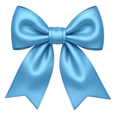 Baby blue bow sticker