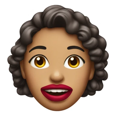 Lipstick Face covered in milk liquid sticker