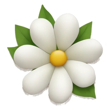 white flowers in brown paper sticker