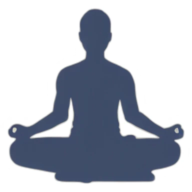 Silueta de persona meditando sticker