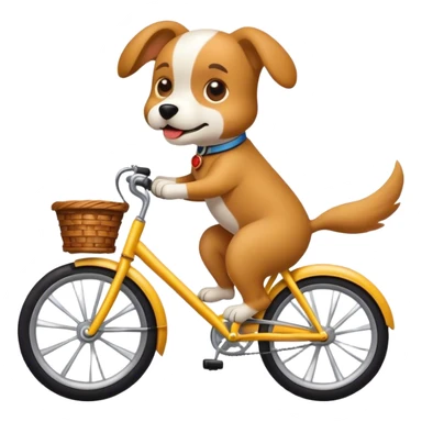 dog on bike  sticker