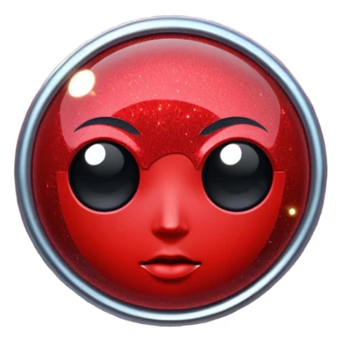 red glitter cyberpunk sticker